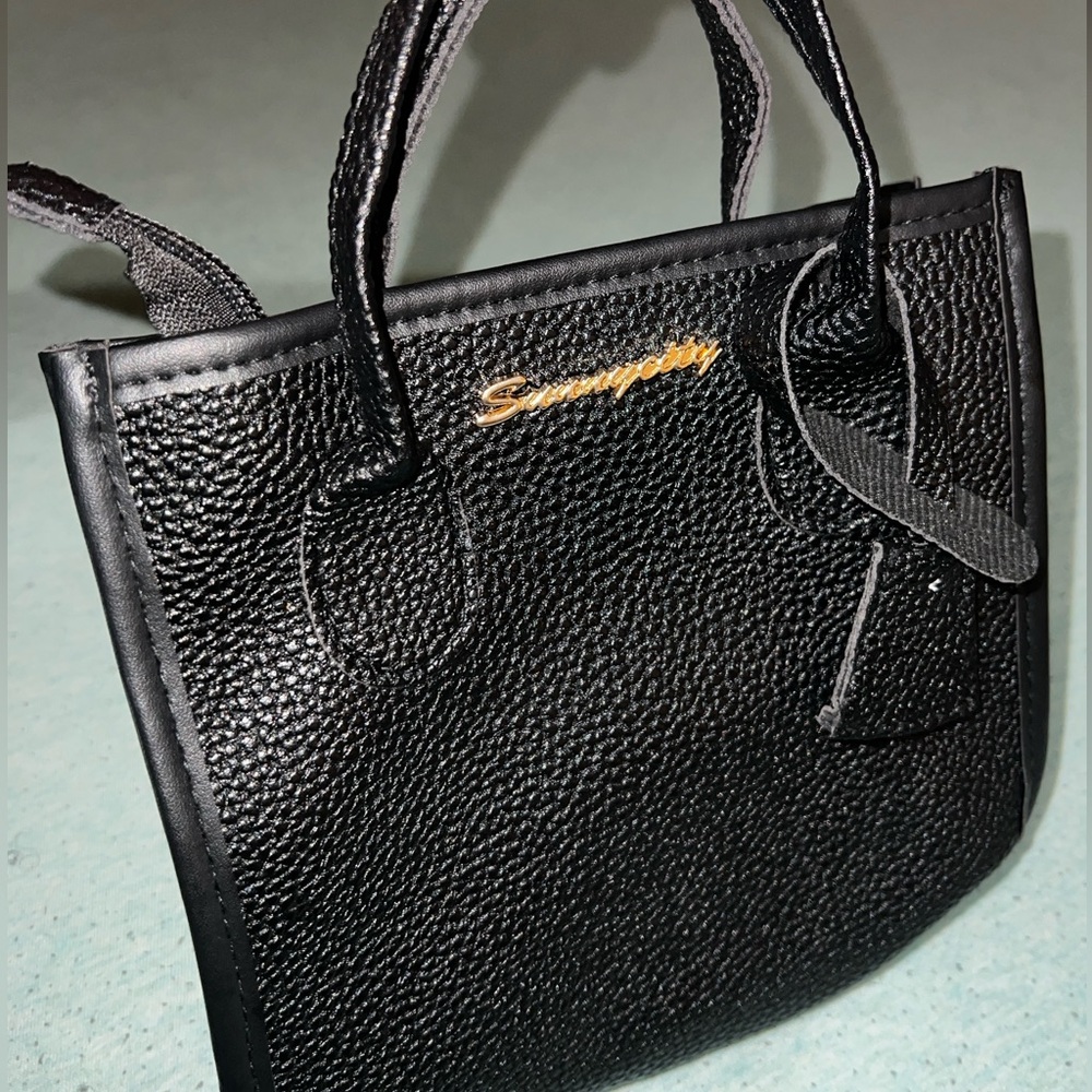 Black Mini Tote Bag | Small Structured Handbag